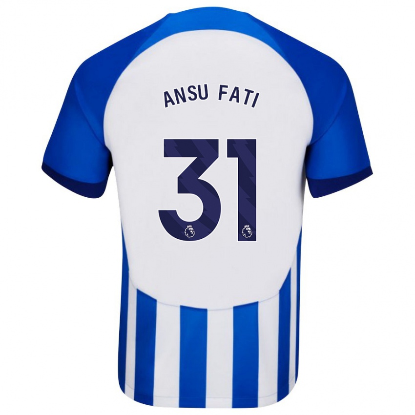 Criança Camisola Ansu Fati #31 Azul Principal 2023/24 Camisa Brasil