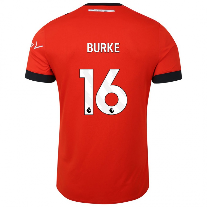 Criança Camisola Reece Burke #16 Vermelho Principal 2023/24 Camisa Brasil