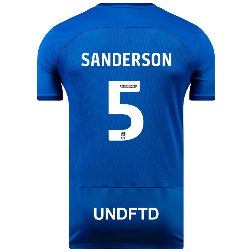 Criança Camisola Dion Sanderson #5 Azul Principal 2023/24 Camisa Brasil