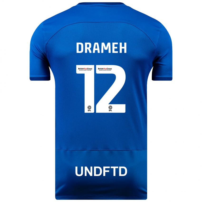 Criança Camisola Cody Drameh #12 Azul Principal 2023/24 Camisa Brasil