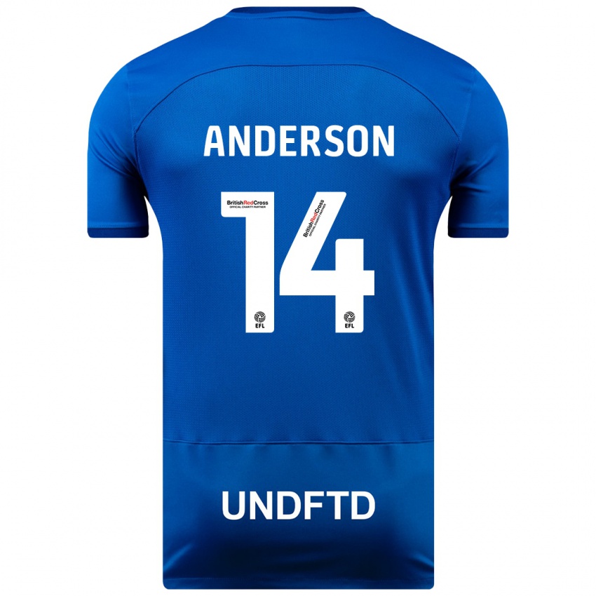 Criança Camisola Keshi Anderson #14 Azul Principal 2023/24 Camisa Brasil