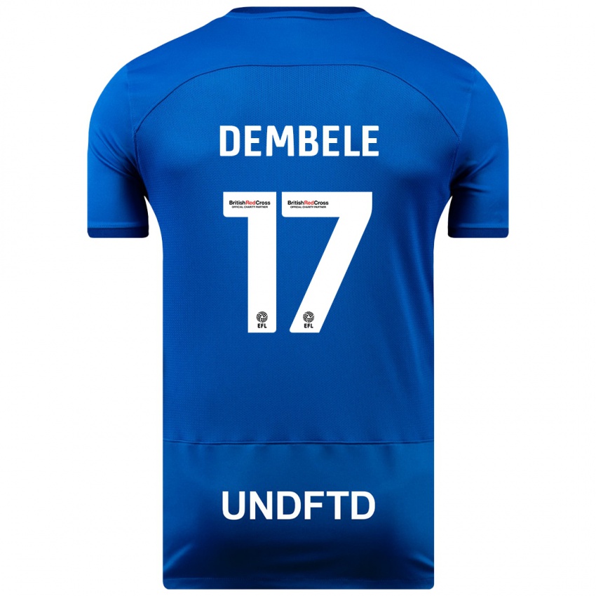 Criança Camisola Siriki Dembélé #17 Azul Principal 2023/24 Camisa Brasil