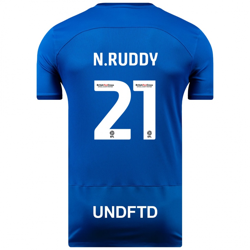 Criança Camisola John Ruddy #21 Azul Principal 2023/24 Camisa Brasil