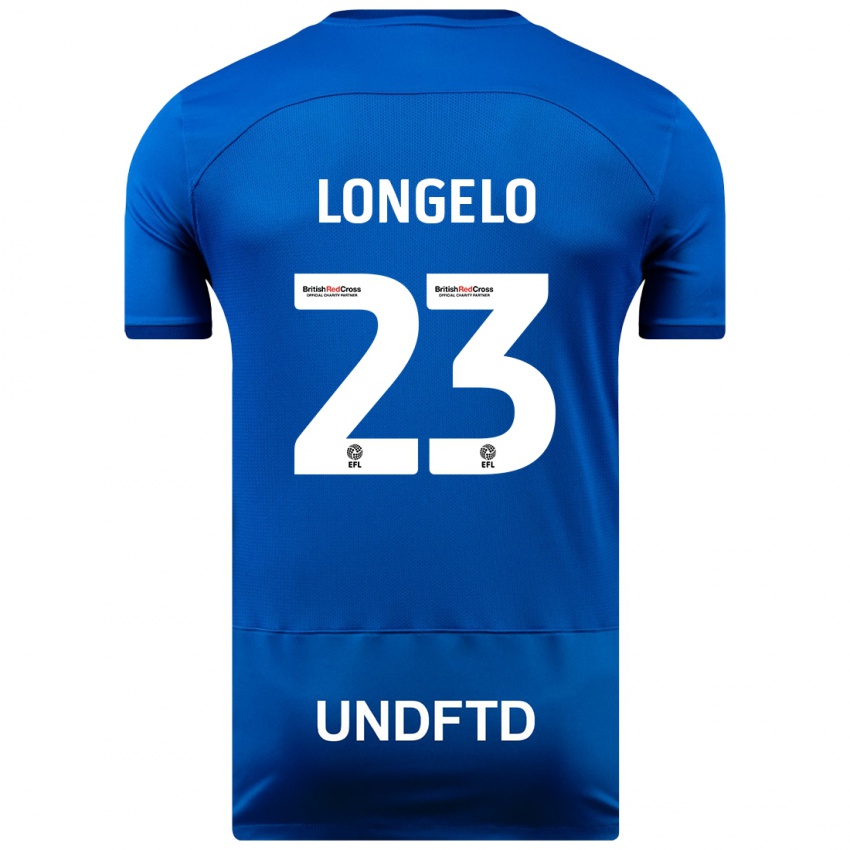 Criança Camisola Emmanuel Longelo #23 Azul Principal 2023/24 Camisa Brasil