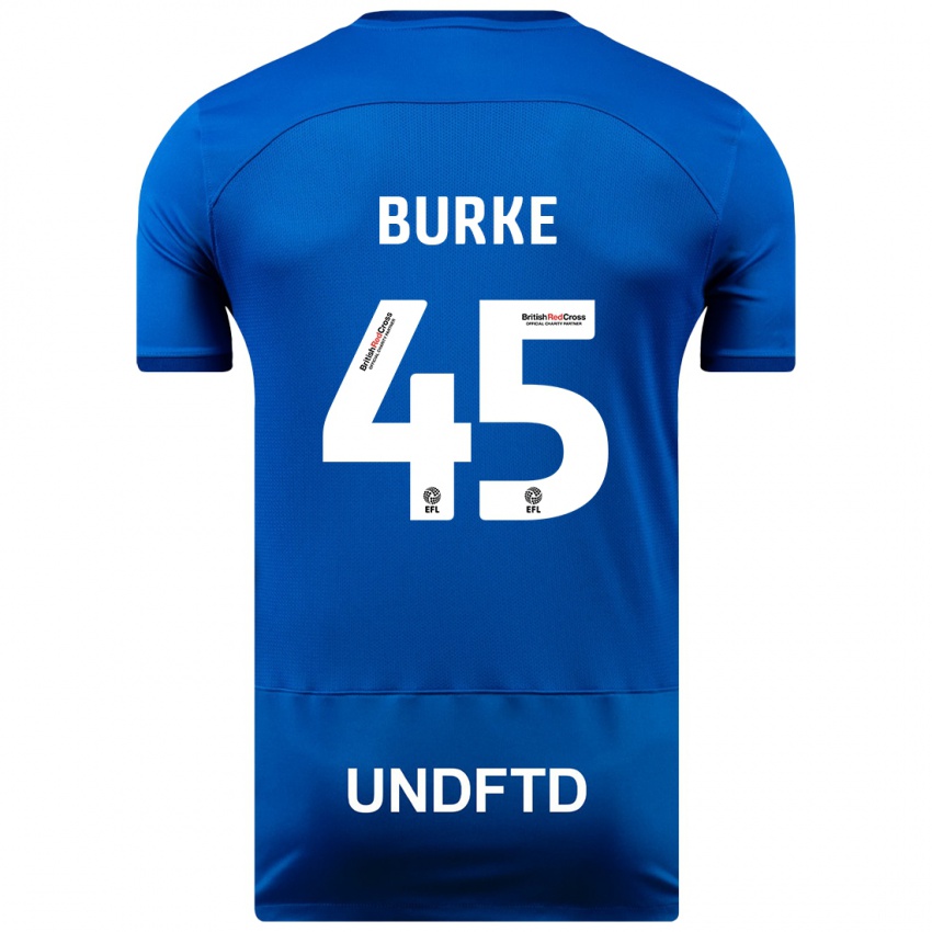 Criança Camisola Oliver Burke #45 Azul Principal 2023/24 Camisa Brasil