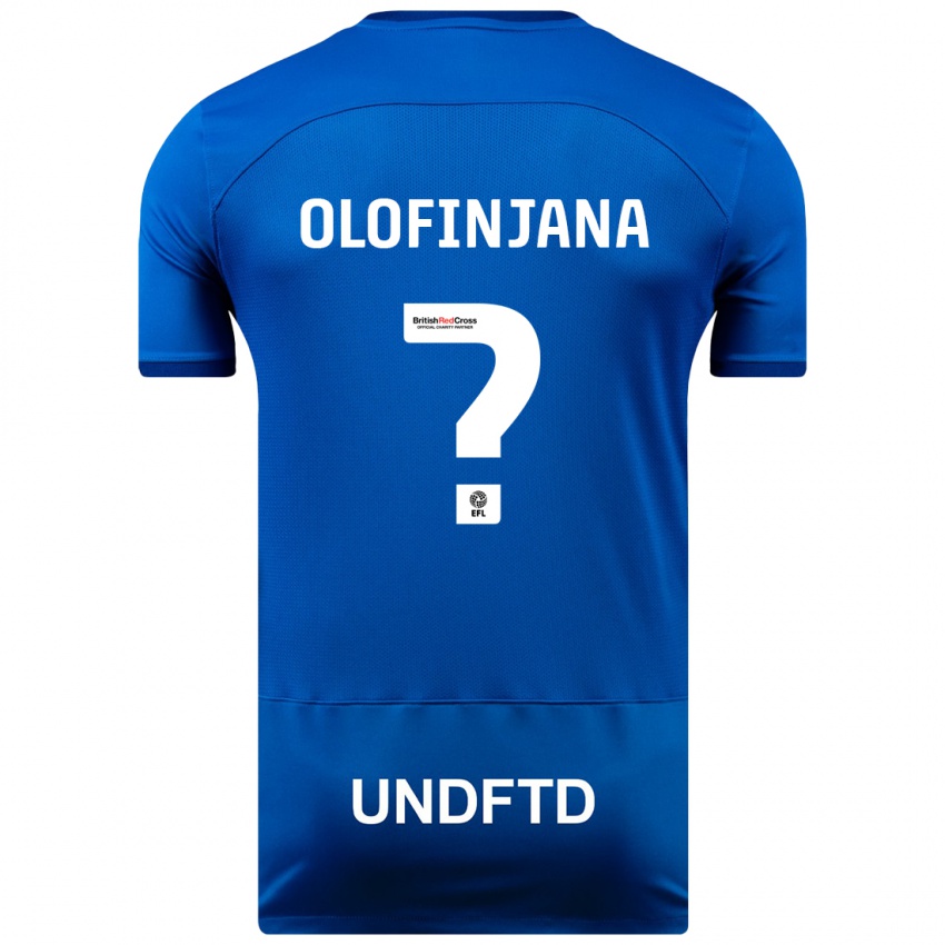 Criança Camisola Femi Olofinjana #0 Azul Principal 2023/24 Camisa Brasil