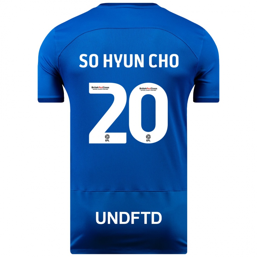 Criança Camisola Cho So-Hyun #20 Azul Principal 2023/24 Camisa Brasil