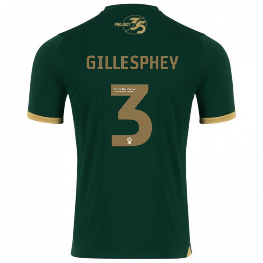 Criança Camisola Macaulay Gillesphey #3 Verde Principal 2023/24 Camisa Brasil