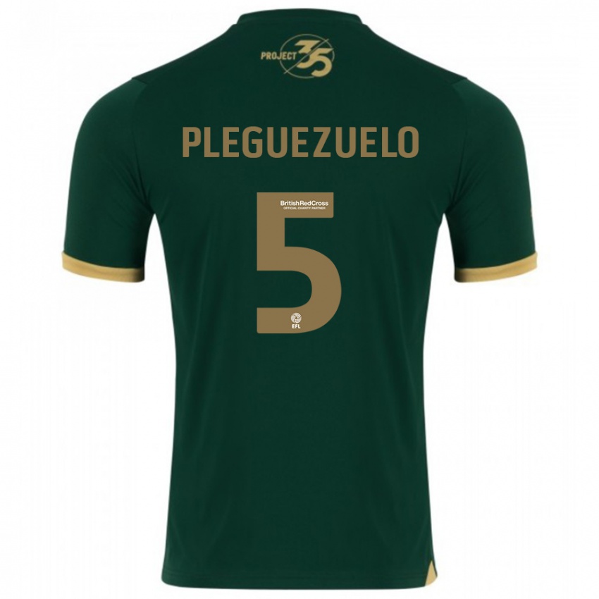 Criança Camisola Julio Pleguezuelo #5 Verde Principal 2023/24 Camisa Brasil