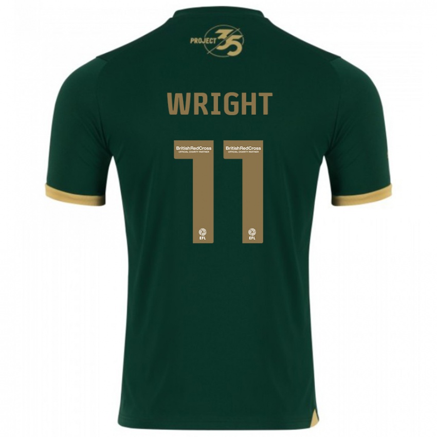 Criança Camisola Callum Wright #11 Verde Principal 2023/24 Camisa Brasil