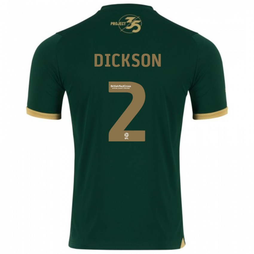 Criança Camisola Katie Dickson #2 Verde Principal 2023/24 Camisa Brasil