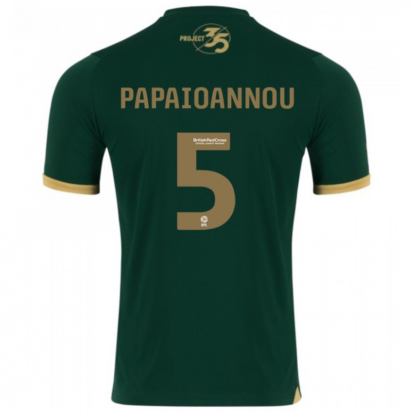 Criança Camisola Panagiota Papaioannou #5 Verde Principal 2023/24 Camisa Brasil