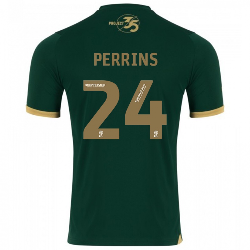 Criança Camisola Grace Perrins #24 Verde Principal 2023/24 Camisa Brasil