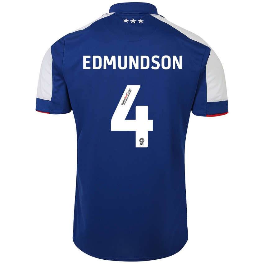 Criança Camisola George Edmundson #4 Azul Principal 2023/24 Camisa Brasil