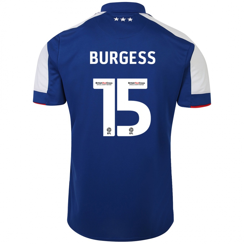 Criança Camisola Cameron Burgess #15 Azul Principal 2023/24 Camisa Brasil