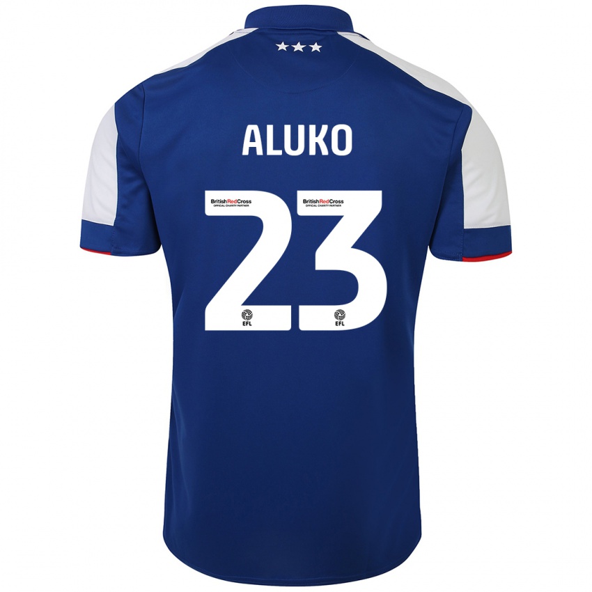 Criança Camisola Sone Aluko #23 Azul Principal 2023/24 Camisa Brasil