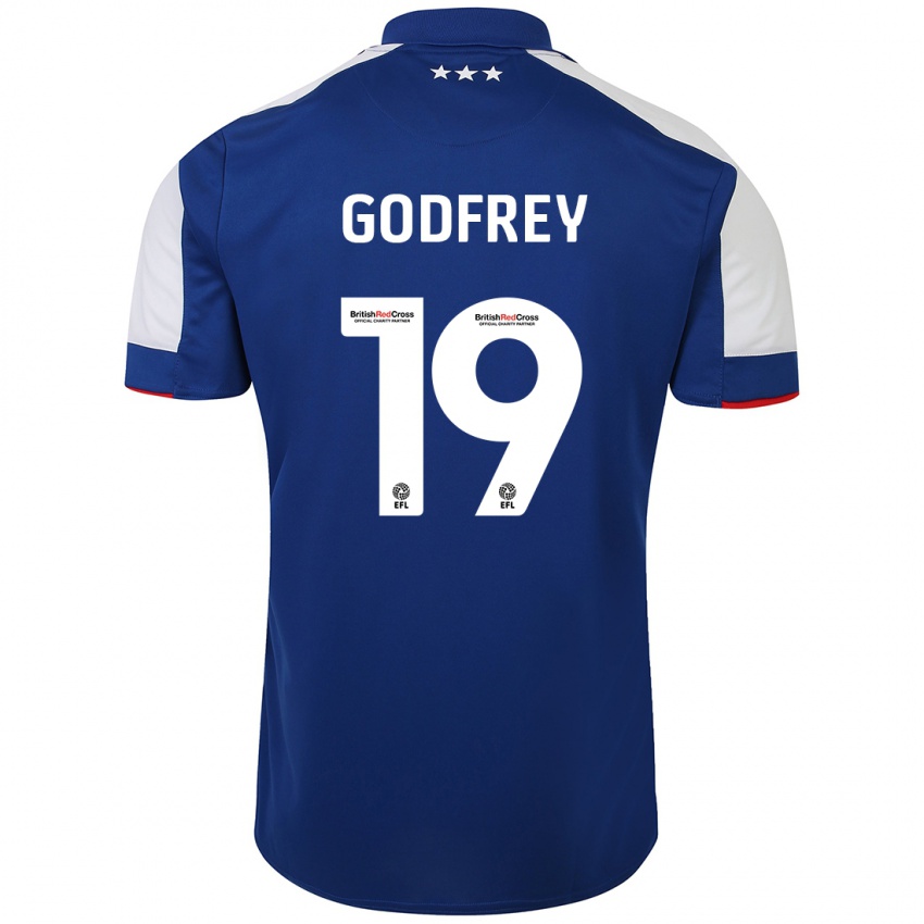 Criança Camisola Freya Godfrey #19 Azul Principal 2023/24 Camisa Brasil