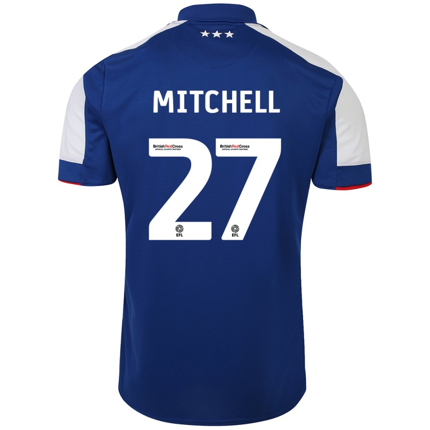 Criança Camisola Leah Mitchell #27 Azul Principal 2023/24 Camisa Brasil