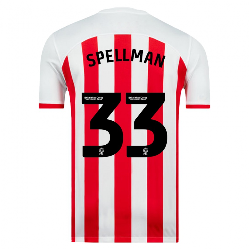 Criança Camisola Michael Spellman #33 Branco Principal 2023/24 Camisa Brasil