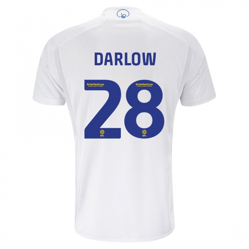 Criança Camisola Karl Darlow #28 Branco Principal 2023/24 Camisa Brasil