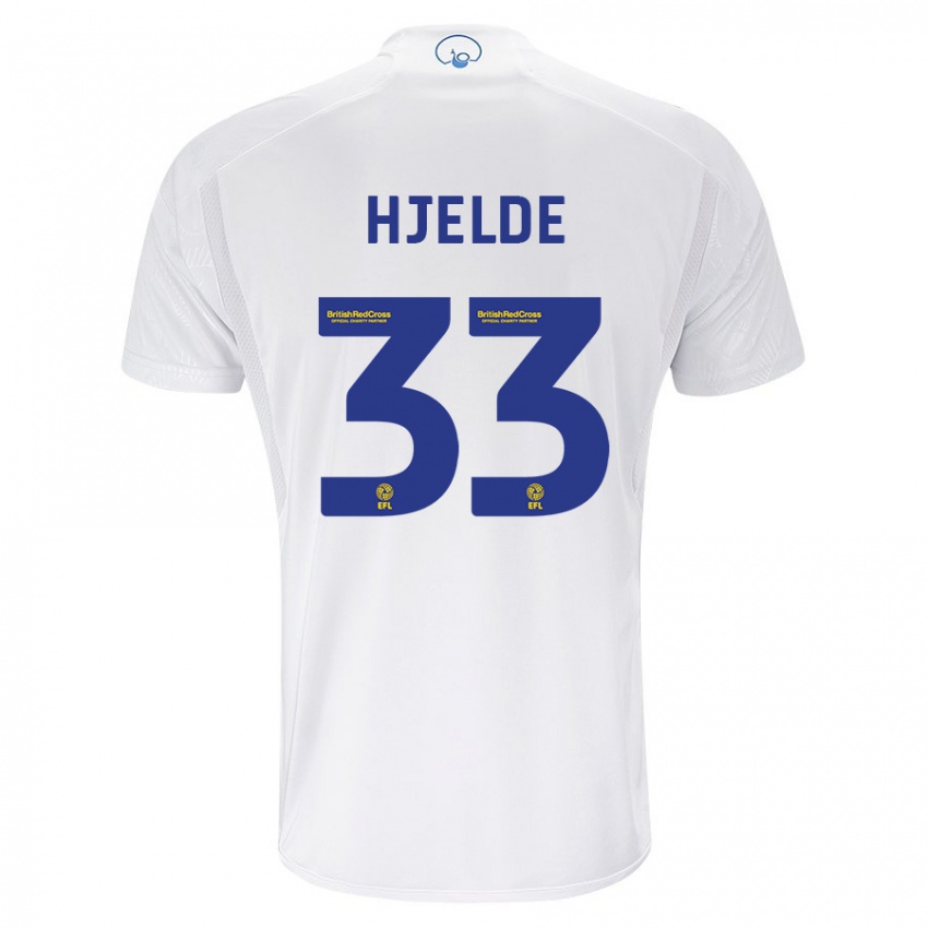 Criança Camisola Leo Fuhr Hjelde #33 Branco Principal 2023/24 Camisa Brasil