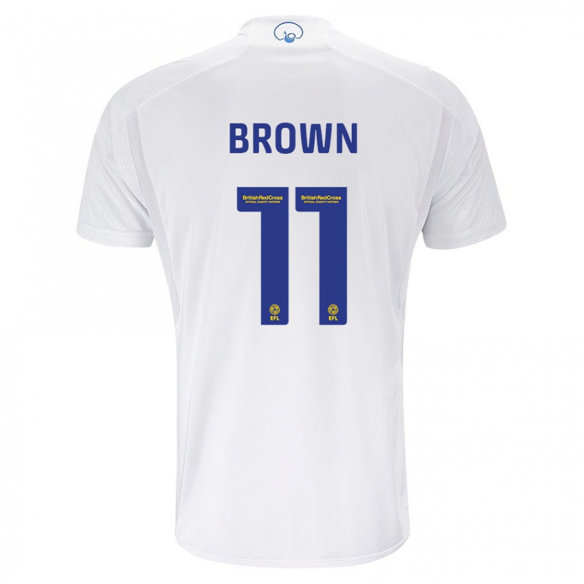 Criança Camisola Abbie Brown #11 Branco Principal 2023/24 Camisa Brasil