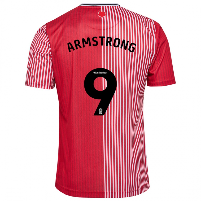 Criança Camisola Adam Armstrong #9 Vermelho Principal 2023/24 Camisa Brasil