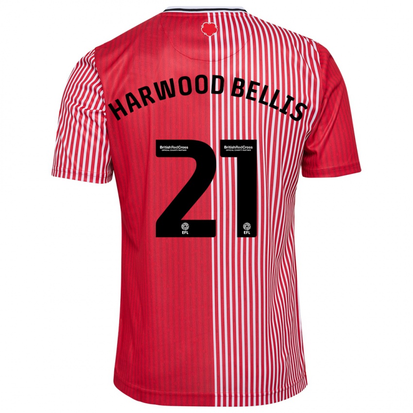 Criança Camisola Taylor Harwood-Bellis #21 Vermelho Principal 2023/24 Camisa Brasil