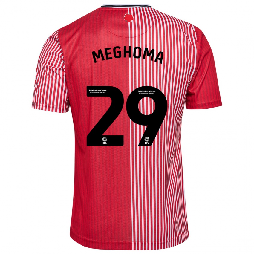 Criança Camisola Jayden Meghoma #29 Vermelho Principal 2023/24 Camisa Brasil