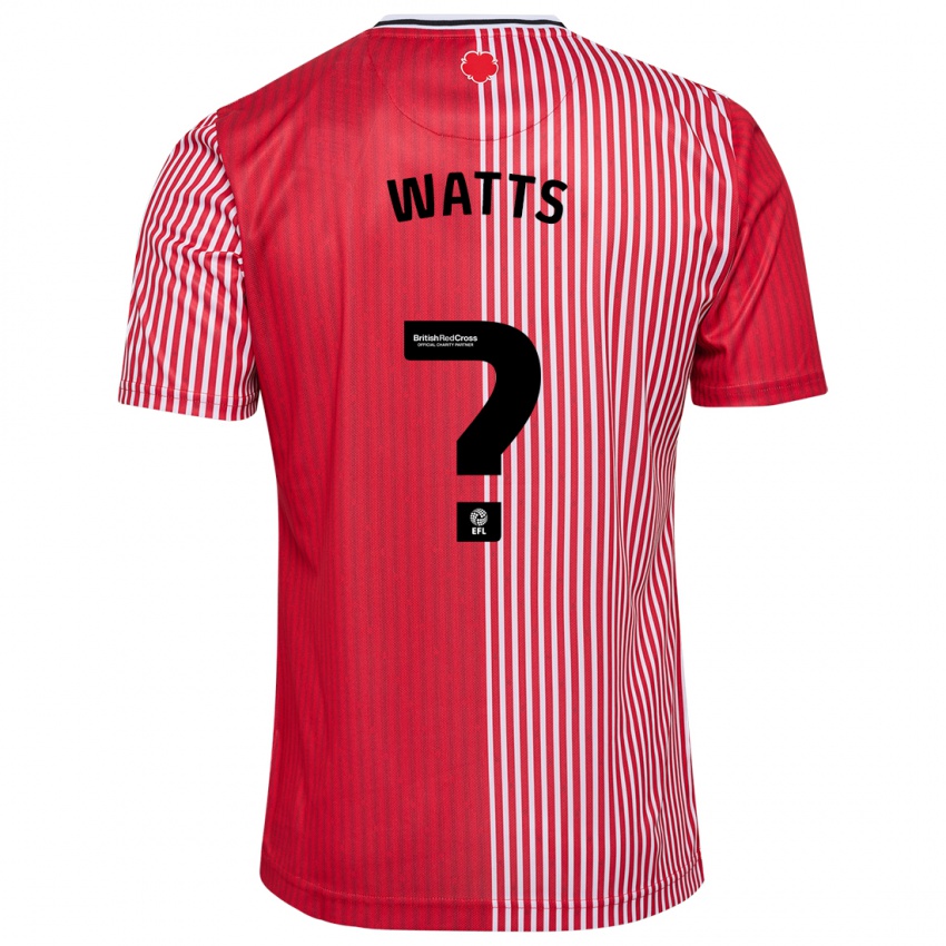 Criança Camisola Harry Watts #0 Vermelho Principal 2023/24 Camisa Brasil