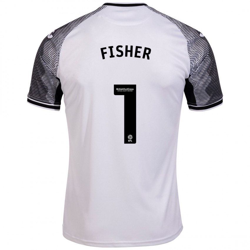 Criança Camisola Andy Fisher #1 Branco Principal 2023/24 Camisa Brasil