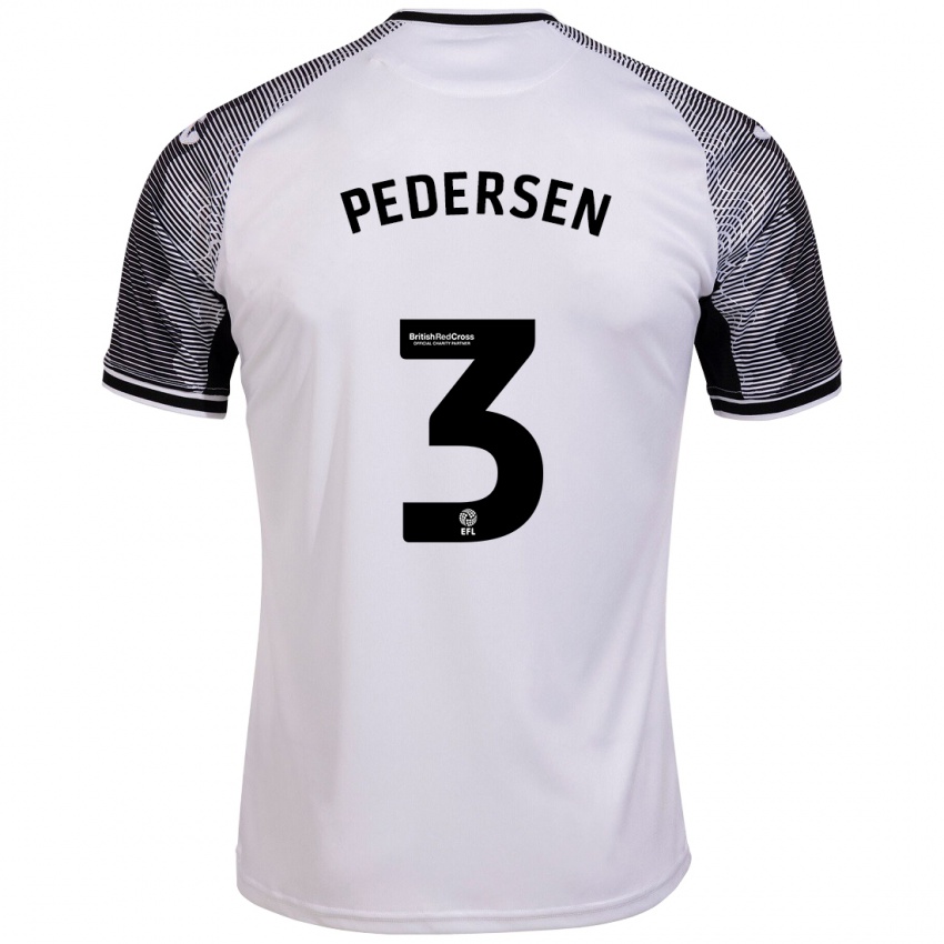 Criança Camisola Kristian Pedersen #3 Branco Principal 2023/24 Camisa Brasil