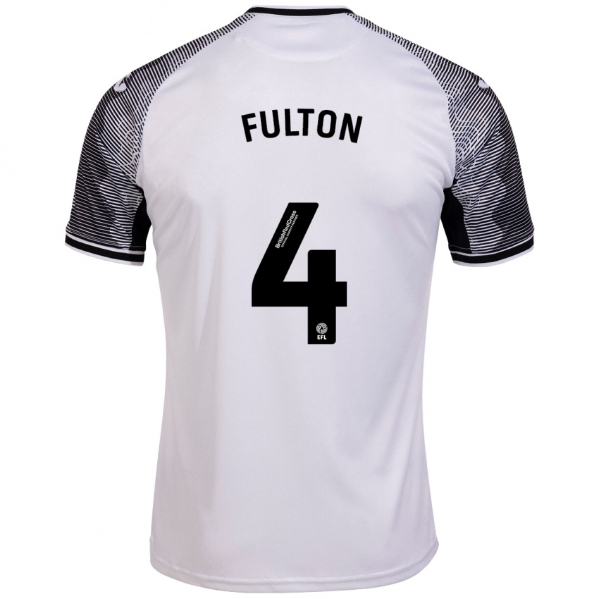 Criança Camisola Jay Fulton #4 Branco Principal 2023/24 Camisa Brasil