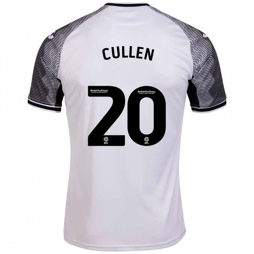 Criança Camisola Liam Cullen #20 Branco Principal 2023/24 Camisa Brasil