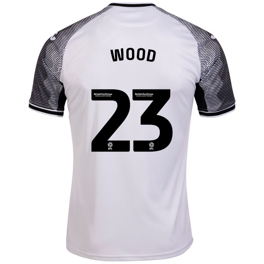 Criança Camisola Nathan Wood #23 Branco Principal 2023/24 Camisa Brasil