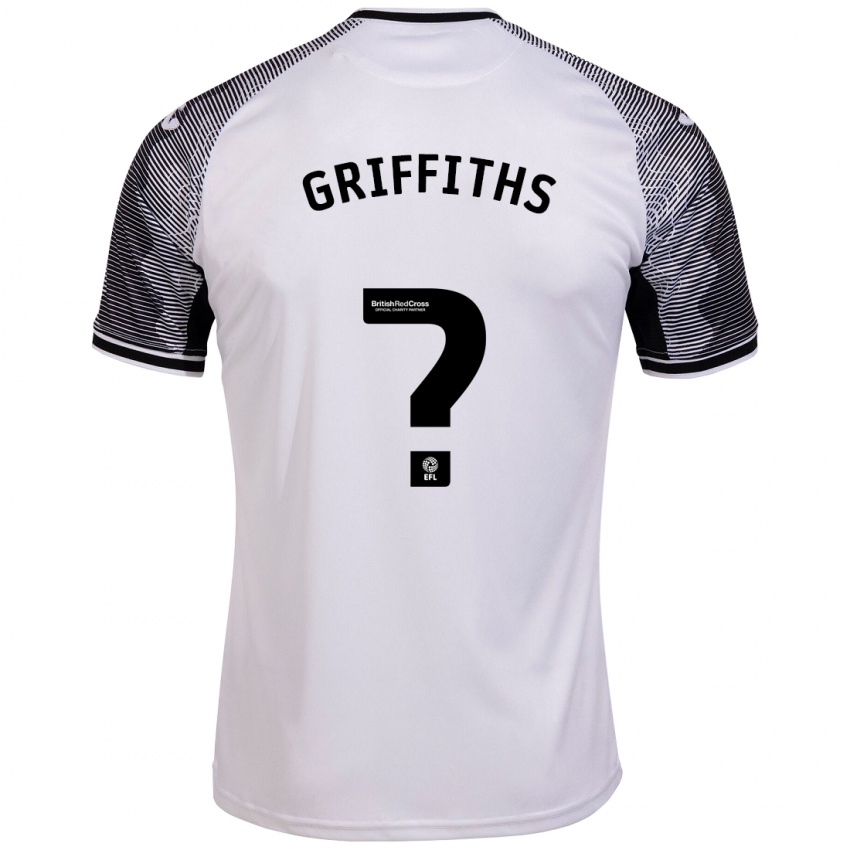 Criança Camisola Ewan Griffiths #0 Branco Principal 2023/24 Camisa Brasil