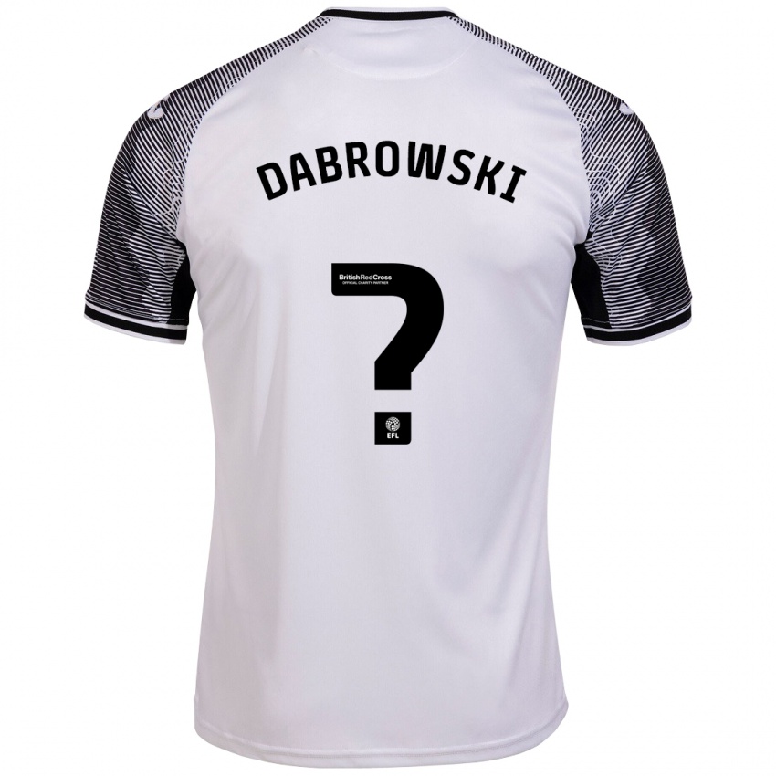 Criança Camisola Sebastian Dabrowski #0 Branco Principal 2023/24 Camisa Brasil