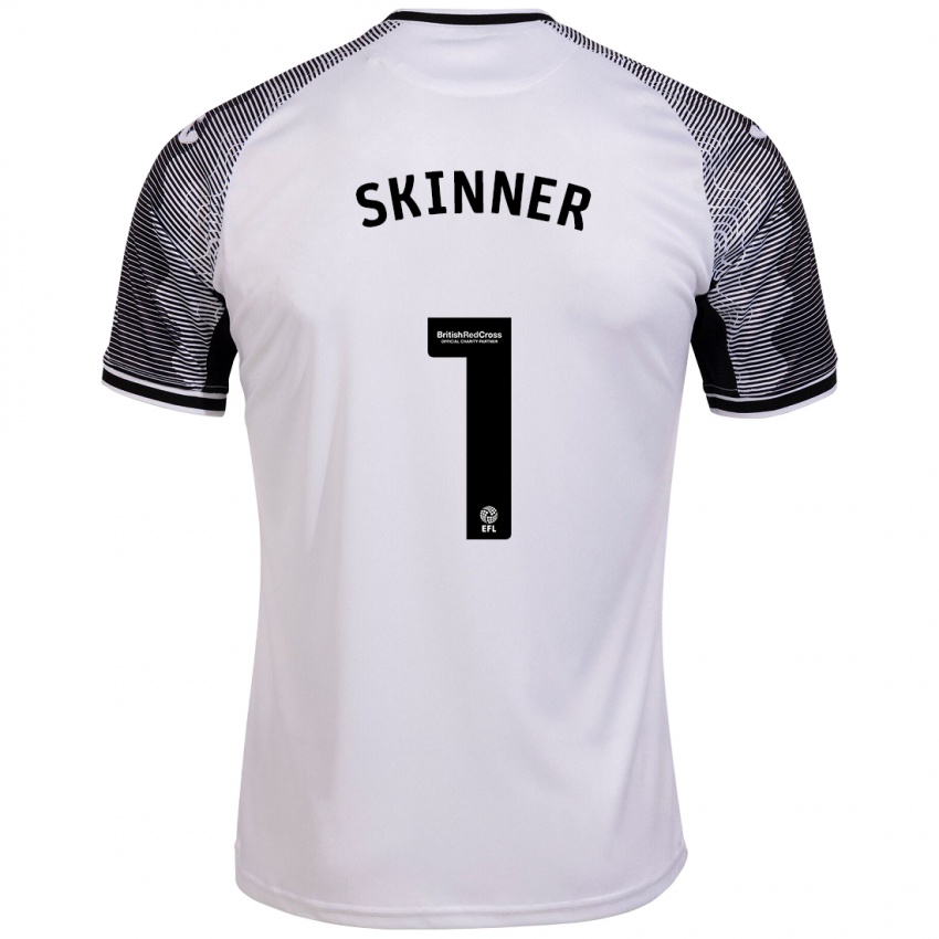 Criança Camisola Claire Skinner #1 Branco Principal 2023/24 Camisa Brasil