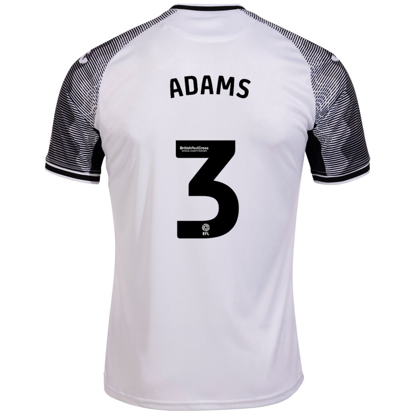 Criança Camisola Sarah Adams #3 Branco Principal 2023/24 Camisa Brasil