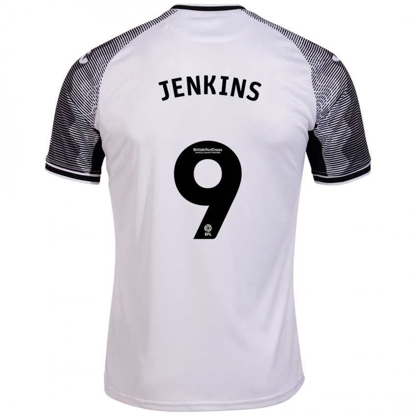 Criança Camisola Nieve Jenkins #9 Branco Principal 2023/24 Camisa Brasil