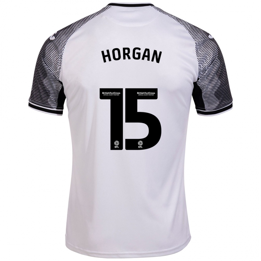 Criança Camisola Gwenan Horgan #15 Branco Principal 2023/24 Camisa Brasil