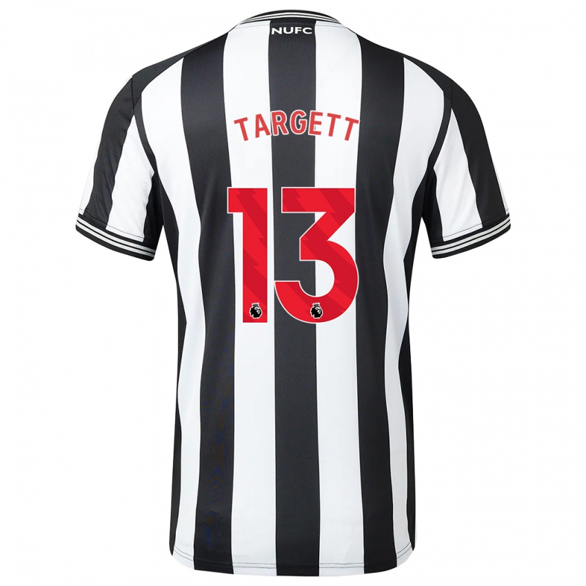 Criança Camisola Matt Targett #13 Preto Branco Principal 2023/24 Camisa Brasil