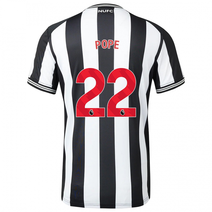 Criança Camisola Nick Pope #22 Preto Branco Principal 2023/24 Camisa Brasil