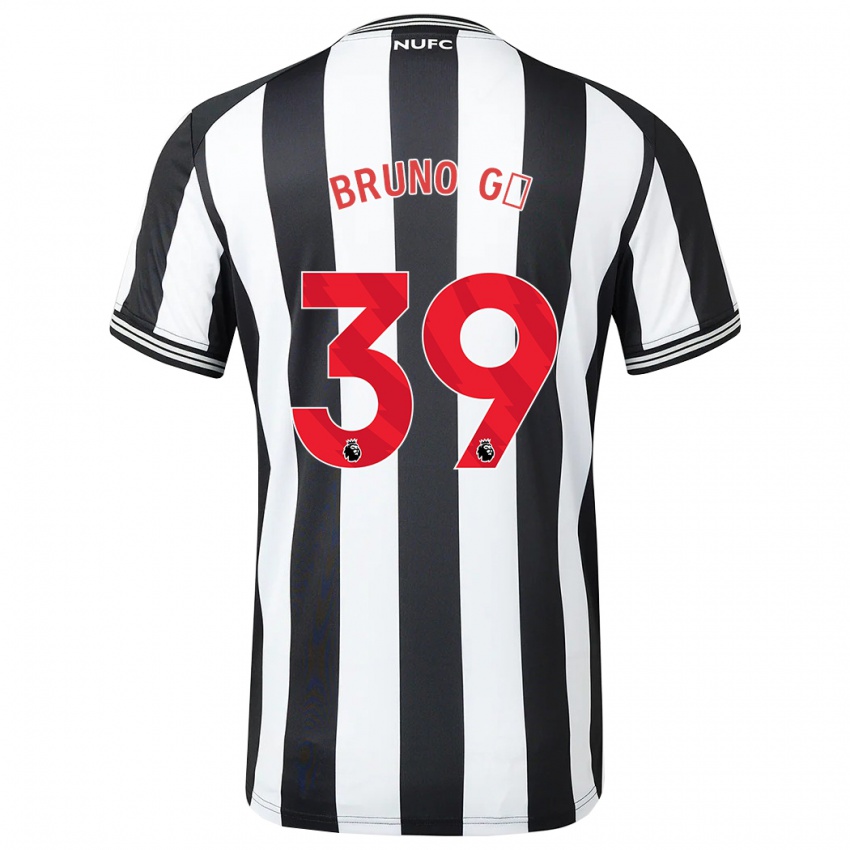Criança Camisola Bruno Guimaraes #39 Preto Branco Principal 2023/24 Camisa Brasil