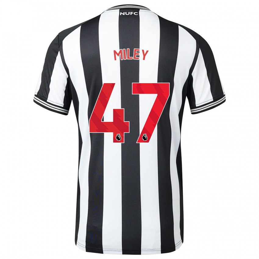 Criança Camisola Jamie Miley #47 Preto Branco Principal 2023/24 Camisa Brasil