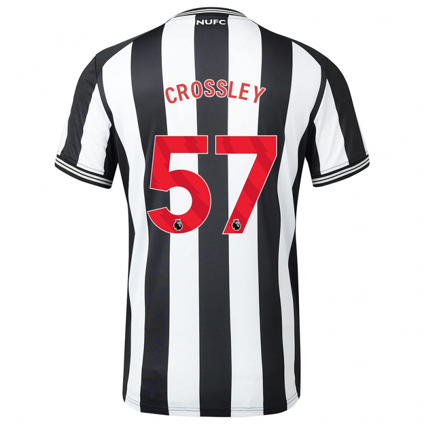 Criança Camisola Kyle Crossley #57 Preto Branco Principal 2023/24 Camisa Brasil