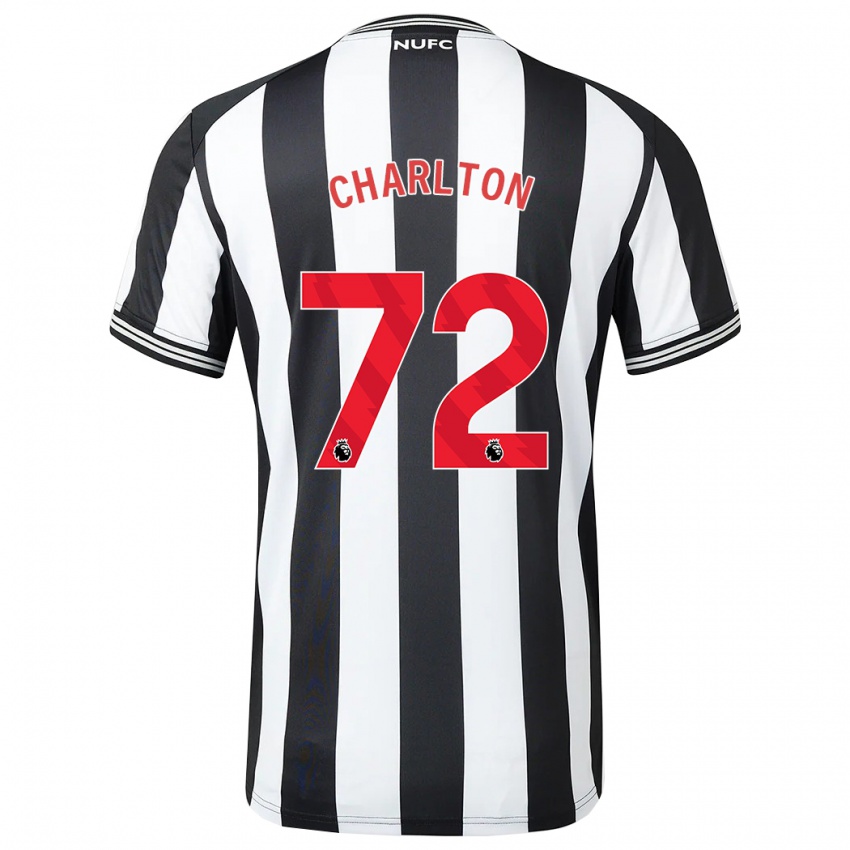 Criança Camisola Dylan Charlton #72 Preto Branco Principal 2023/24 Camisa Brasil