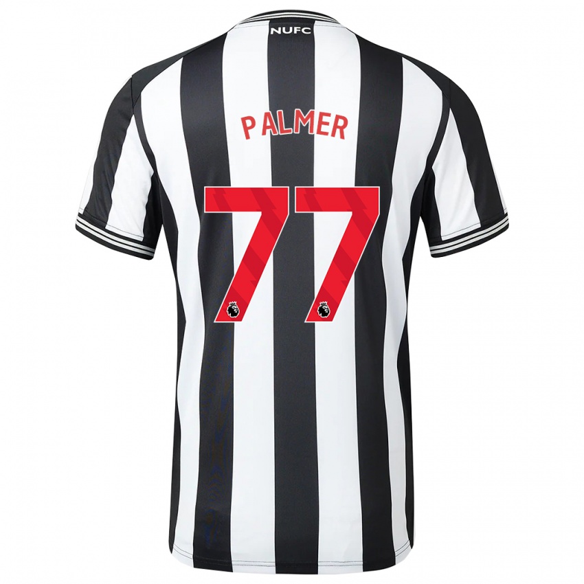 Criança Camisola Darren Palmer #77 Preto Branco Principal 2023/24 Camisa Brasil