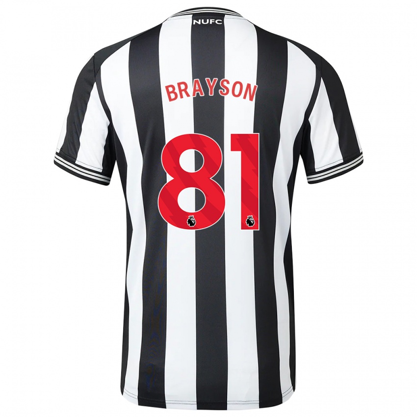 Criança Camisola Joe Brayson #81 Preto Branco Principal 2023/24 Camisa Brasil