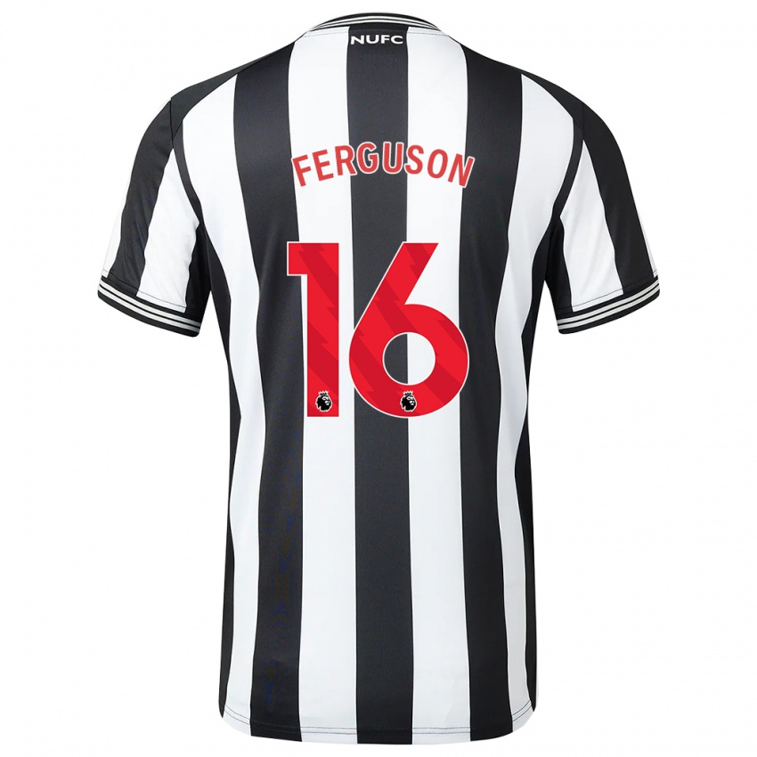 Criança Camisola Becky Ferguson #16 Preto Branco Principal 2023/24 Camisa Brasil